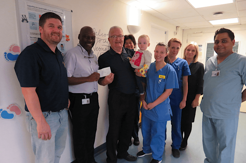 A grateful Grandfather raises funds for our Neonatal Unit