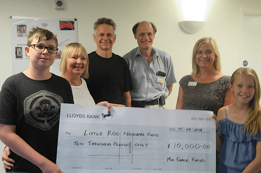 Leo, Sharon and Russell Peirson-Hagger, Dr Peter Martin, Dr Tracy Lawson and Mia Peirson-Hagger